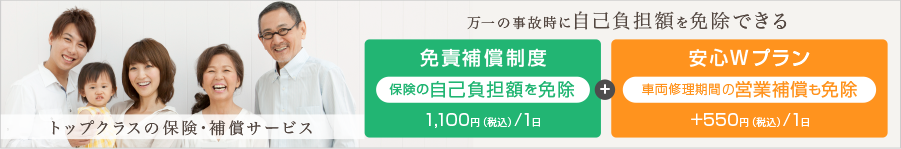 トップクラスの保険･補償サービス